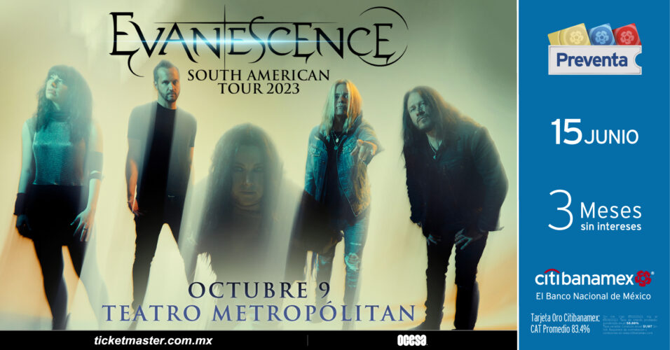 Evanescence ofrecerá un show en solitario en la Cdmx