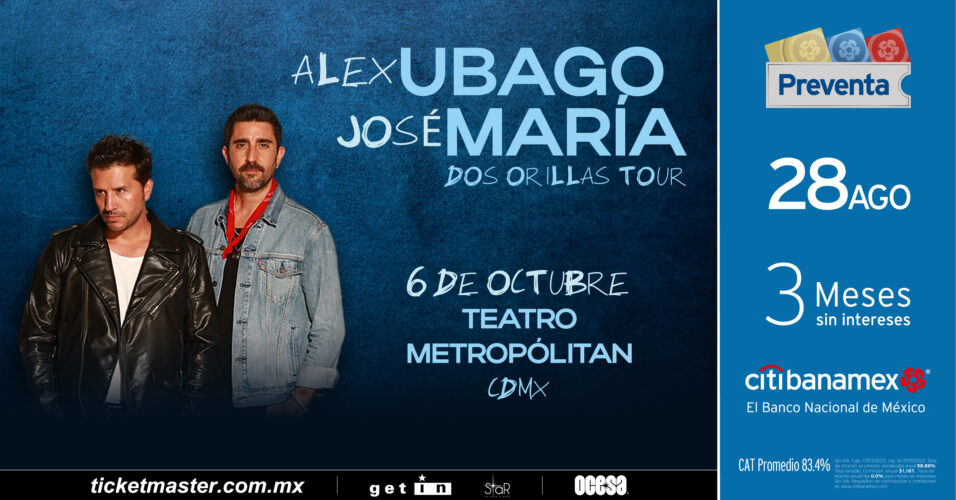 Alex Ubago y José María presentan su gira Dos orillas.