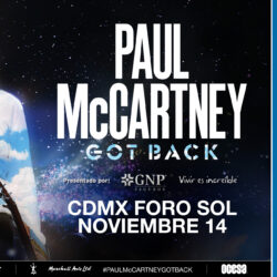 Paul McCartney anuncia fecha en el foro sol