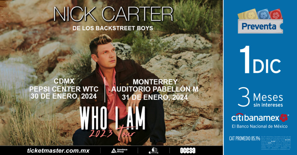 Nick Carter anuncia su gira Who I Am 2024 Tour