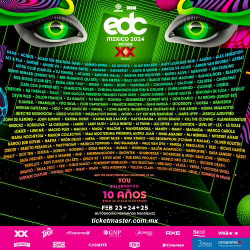 El EDC México 2024 cumplirá sus diez años con un cartel de lujo.