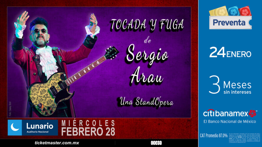 Sergio Arau presenta su show "Tocada  y Fuga" en el Lunario