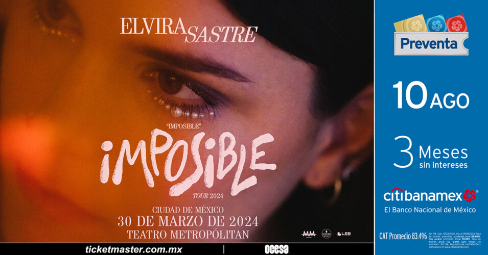 Española Elvira Sastre presenta su gira "Imposible" en el Teatro Metropólitan