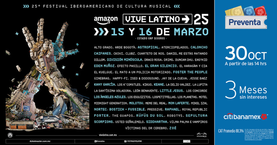 Vive Latino 2025 celebra 25 años con un increíble Line up