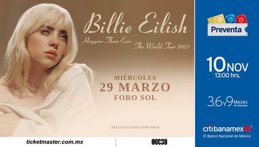 BILLIE EILISH LLEGARA A LA CDMX CON SU TOUR "HAPPIER THAN EVER"