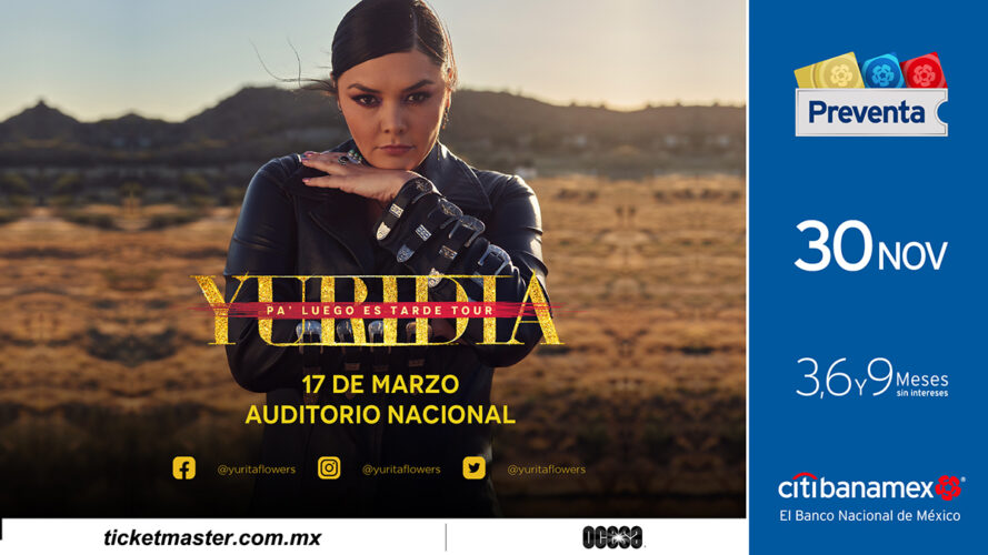 Pa’ luego es tarde, presentación de Yuridia en el auditorio nacional.