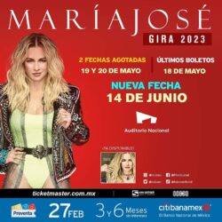 María Jose arrasando con “Libertad” anuncia su cuarta fecha en cdmx