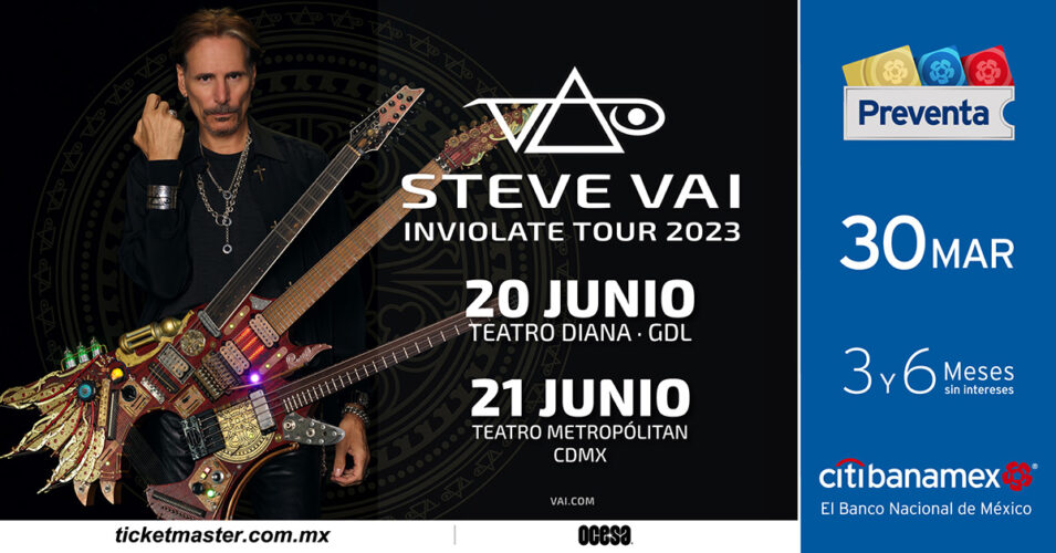 El virtuoso Steve Vai llega México