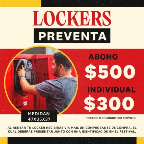 Arre con los Lockers ¡Inicia preventa de casilleros por abonos e individuales!