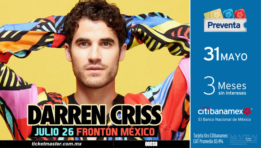 Darren Criss quiere conquistar el escenario del Frontón México