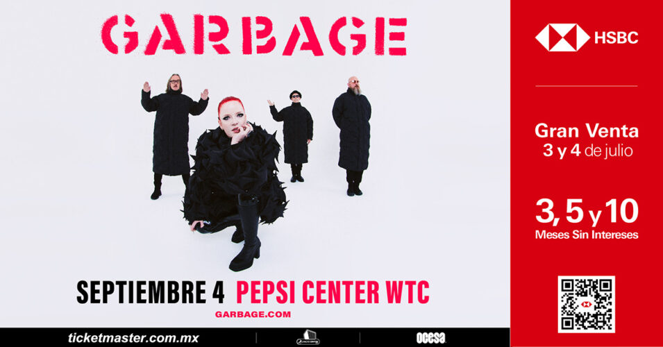 Garbage nos hará revivir los 90's en el Pepsi center