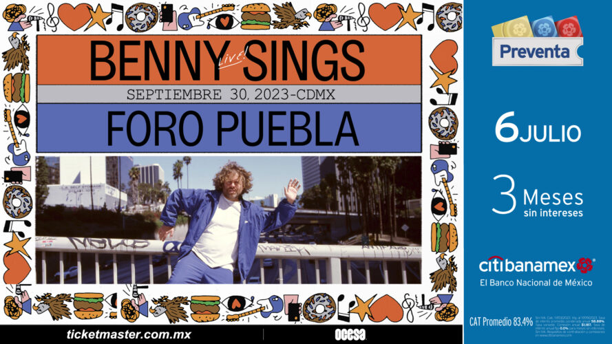 Benny Sings llega en solitario al Foro Puebla