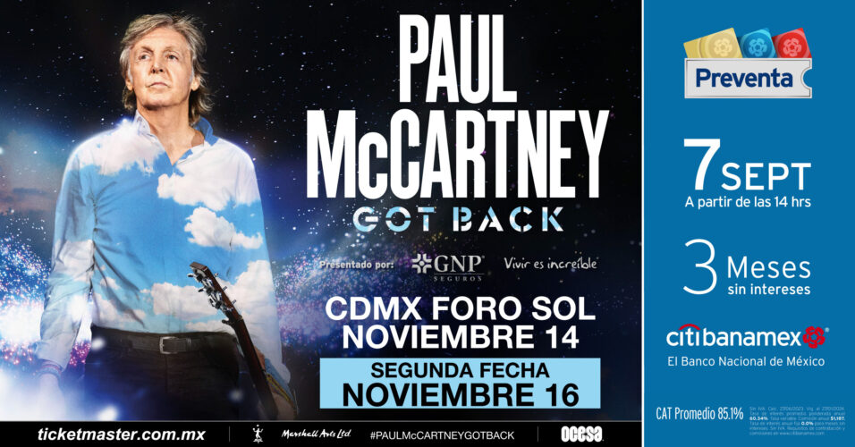 Paul McCartney  va por una segunda fecha en el foro sol