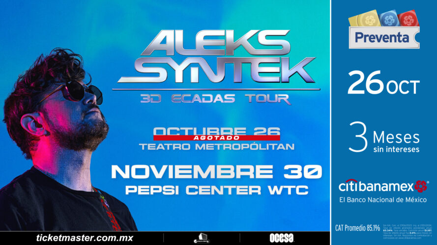 Aleks Syntek no se cansa de los sold outs y ahora va por el Pepsi Center.