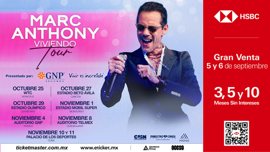 El dios de la Salsa  Marc Anthony tendrá una gira por la republica mexicana