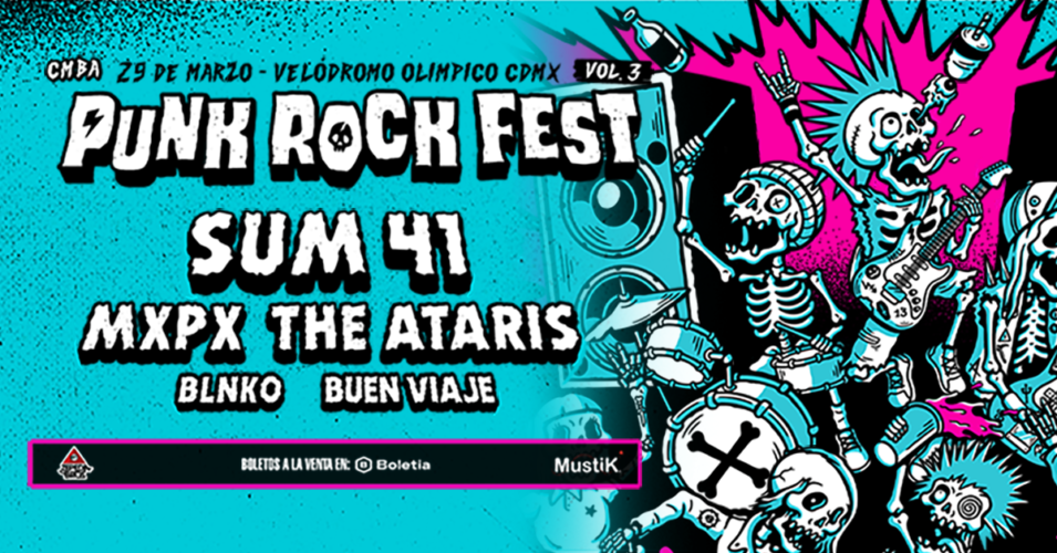 ¡Sum 41 por última vez en México! Checa las bandotas del Punk Rock Fest 2024.