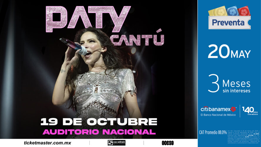 Afortunadamente eres tú, Paty Cantú. ¡La cantante llegará al Auditorio Nacional!