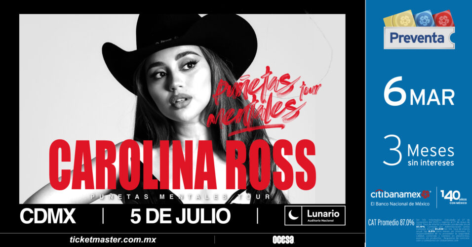 Carolina Ross enamorara al Lunario con sus canciones de amor y desamor