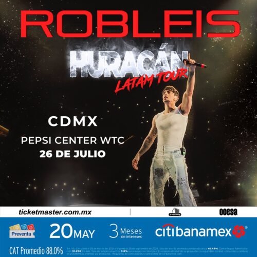 Robleis presentara su nuevo álbum en el Pepsi center