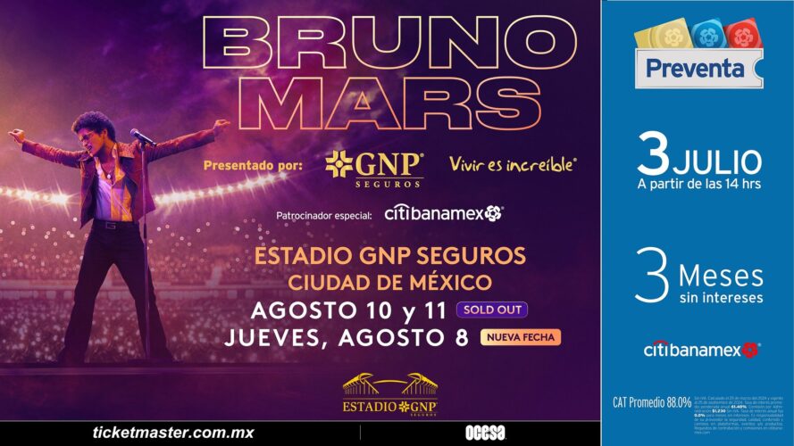 Bruno Mars no quiere que ningún fan se quede fuera abre una tercera fecha