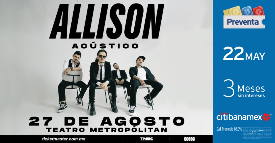 Allison ofrecerá un show en acústico