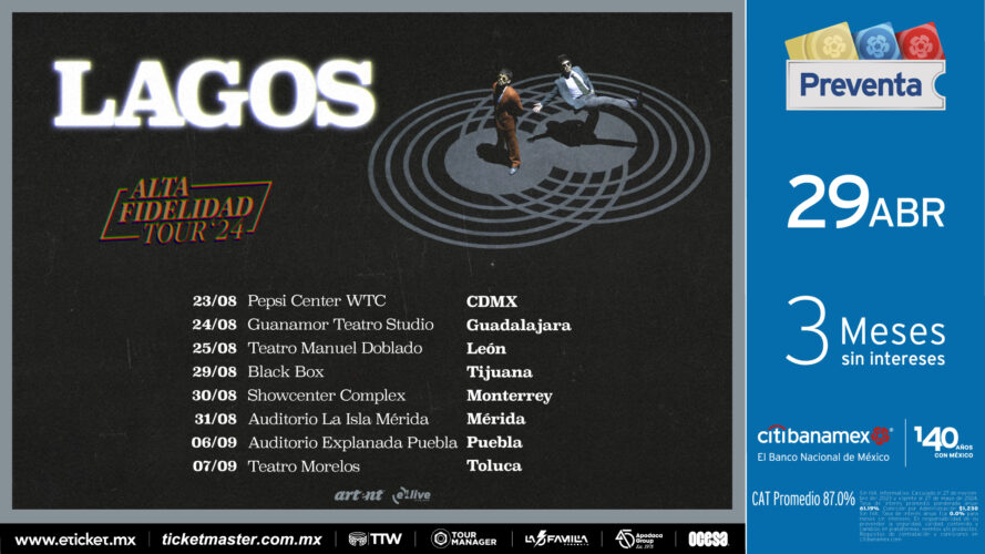 Lagos presenta su nuevo disco Alta Fidelidad en el Pepsi center