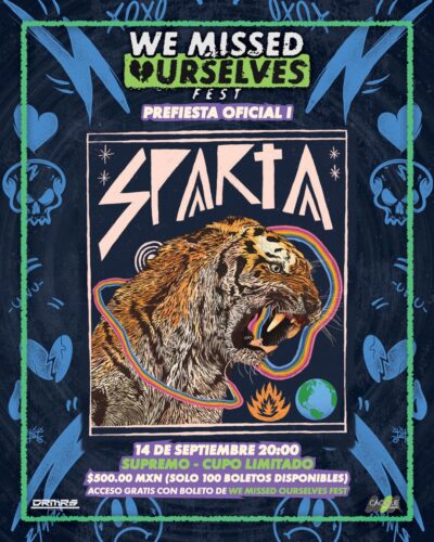 Sparta estará en la prefiesta del We Missed Ourselves este 14 de septiembre en Supremo.