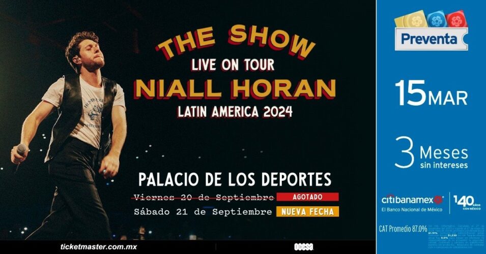 *Niall Horan anuncia segunda fecha en CDMX*