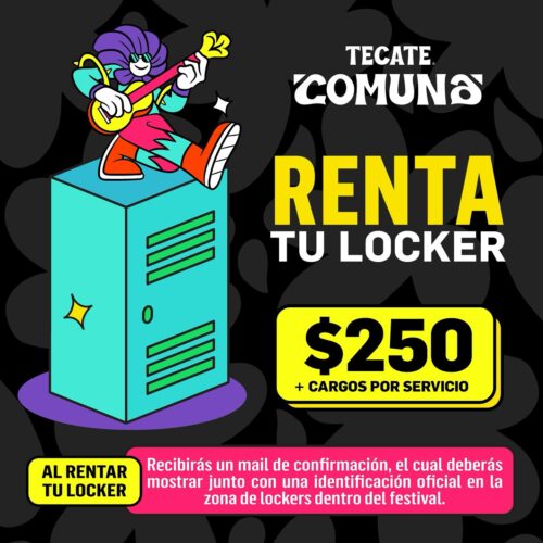 ¿Vas al Tecate Comuna 2024? ¡Qué no se te olvide apartar tu locker!